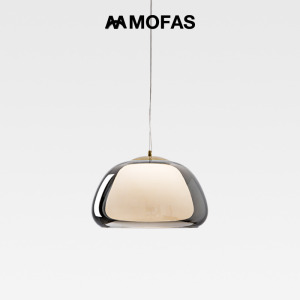 MOFAS丹麦奶油风餐厅果冻北欧简约床头吧台全光谱护眼玻璃小吊灯