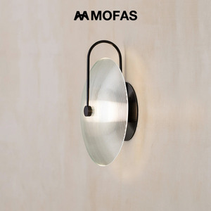 MOFAS北欧现代创意玻璃客厅灯设计师艺术床头卧室沙发背景墙壁灯