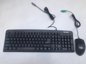 Centerm键盘PS圆口有线键盘鼠标套装全新工包键盘鼠标老机器专用