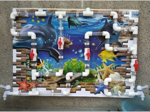 幼儿园墙面区域玩水管道宝宝早教益智玩具水管拼接套装不含背景板