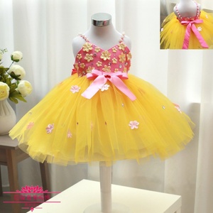 新款儿童公主纱裙表演服装幼儿现代舞蹈连衣裙女童蓬蓬裙演出服装