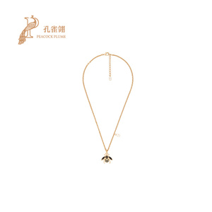 Dior/迪奥男士金色饰面黄铜小蜜蜂标识吊坠打造精致造型时尚项链