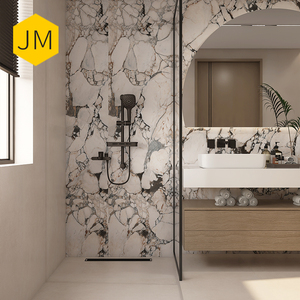 法式轻奢宝格丽金连纹大理石岩板瓷砖 厨房浴室墙面大花白造型砖
