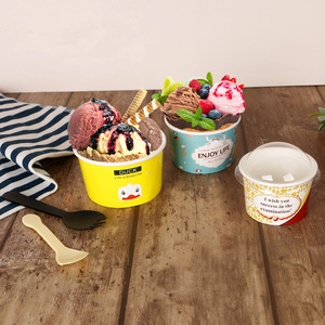 一次性冰淇淋碗中号雪糕包装纸盒纸碗炒酸奶碗冰激凌纸杯