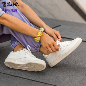 锐步 REEBOK CLUB C 85 女子 复古经典皮质奶白色休闲板鞋 DV8364