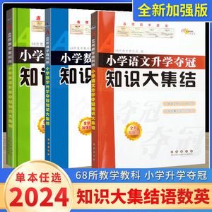 2024小升初知识大集结小学语文数学英语升学夺冠基础重点知识大全通用版人教版六年级毕业升学系统总复习资料集锦专项训练辅导教辅