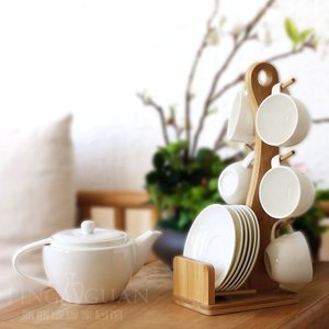 木架挂式陶瓷茶具套装家用整套日式凉水壶陶瓷杯酒店下午茶咖啡壶