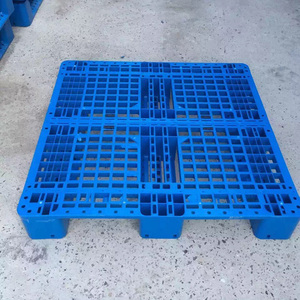 全新料蓝色货架网格川字塑料托盘地台板1米1米可内置钢管货架叉板