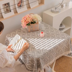 日本进口MUJIE茶几布桌布床头柜盖布方形圆形书桌台布防尘餐桌布