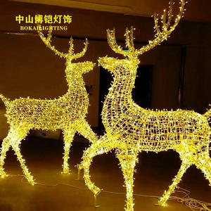 led造型灯户外发光鹿 圣诞节灯光节公园草坪地节日亮化景观装饰灯