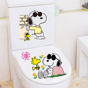 马桶盖装饰贴画创意史努比可爱卡通厕所防水冰箱搞笑坐便贴纸翻新