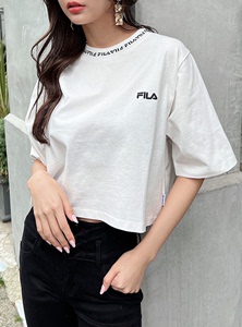 日本代购GRL女装2024春装新款舒适简约英文字母小标宽松中袖T恤