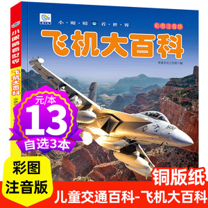 飞机大百科注音版小眼睛看世界儿童军事战斗机无人机大型运输机绘本读物书籍5-6-7-8岁小学生一二三年级课外阅读科普图书交通工具