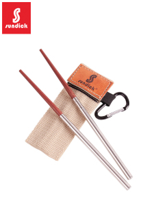 山地客户外野餐餐具 折叠便携筷子 实木筷 旅行筷 折叠筷便捷卫生