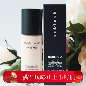 新款 bareMinerals BAREPRO 矿物24小时持久哑光养肤粉底液