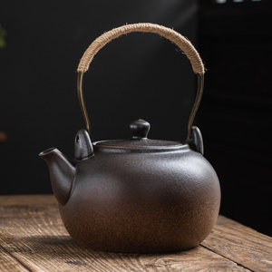 复古日式陶瓷烧水壶提梁煮茶壶电陶炉电热白茶黑茶普洱养生壶单个