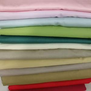 春夏60支纯棉贡缎床品布料全棉高支高密纯色素色定做被套床单枕套