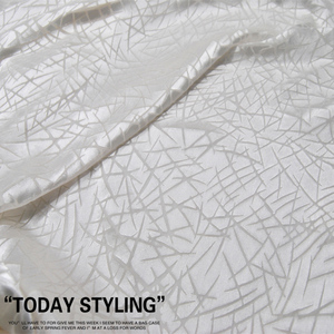 白色 不规则 划痕感 真丝烂花绡 桑蚕丝服装布料面料