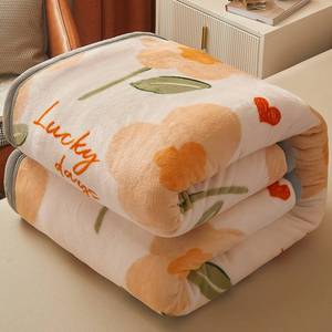 加厚珊瑚绒小毛毯办公室午睡毯子夏季空调盖毯冬季床单法兰毯铺床