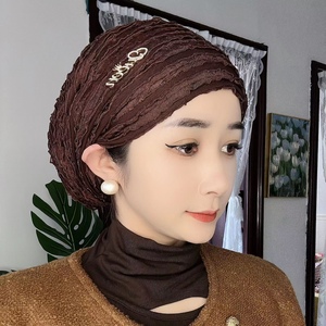 穆斯林新款冬季印度帽网红小标帽发带回族包头时尚休闲潮流帽子女