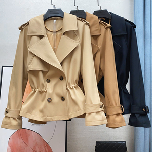 高级感欧货大牌小款风衣女短款2023年秋装新款韩版小个子宽松外套