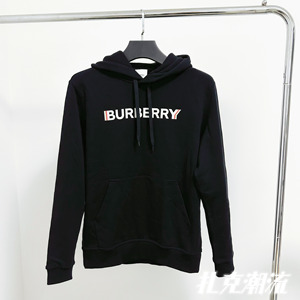 Burberry巴宝莉 23ss新款经典字母logo黑色卫衣 帽衫 男女同款