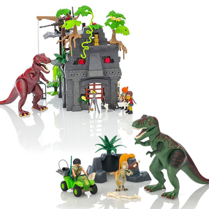 德国playmobil摩比世界儿童玩具拼插积木益智 侏罗纪恐龙霸王龙