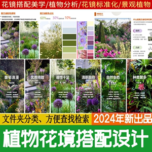 植物花镜搭配美学花境设计种植效果图配置应用手册PDF方案文本PPT