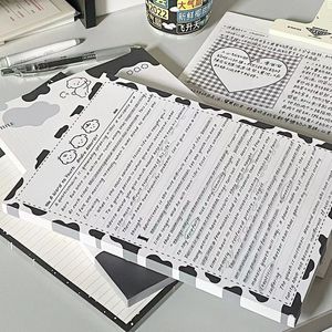 牛奶小狗拍纸本可撕草稿本格子空白彩色b5拍纸本美式记事本笔记本