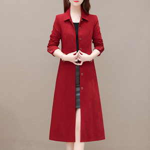 女式风衣2024新款春秋流行翻领中长款垂感减龄高级感时髦大衣外套