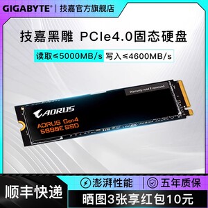 技嘉m2固态硬盘500G/1T台式笔记本SSD PCIe4黑雕450E PS5游戏盘