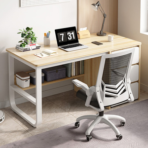 电脑桌家用台式小型桌子带抽屉卧室简易书桌学生写字桌办公桌现代