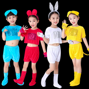 六一儿童动物演出服装幼儿园舞蹈小猫咪狗老鼠兔子白兔夏季表演服