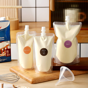 淡奶油分装袋250ml500ml家用豆浆牛奶液体一次性密封储存打包袋子