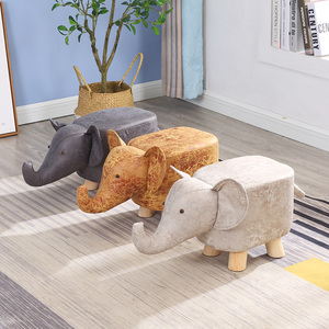 实木沙发凳创意家用换鞋凳脚凳时尚动物造型儿童小板凳矮凳小凳子