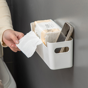 厕所纸巾盒抽纸盒免打孔卫生纸置物架手纸盒放置盒卫生间厕纸盒