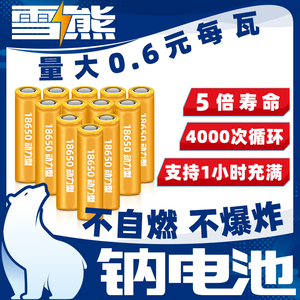雪熊钠离子电池电芯可平替磷酸铁锂三元锂18650、26700 A品动力