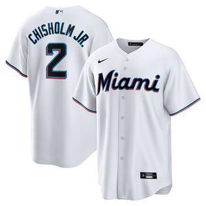美国职业棒球联盟 Marlins 迈阿密马林鱼队 奇泽姆球衣棒球服开衫