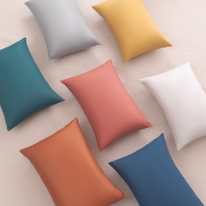 抱枕套沙发腰枕长方形客厅靠垫不含芯轻奢靠背橙色长条靠枕可拆洗