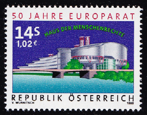 奥地利1999欧洲理事会建筑满80包邮MNH1全新成套邮票