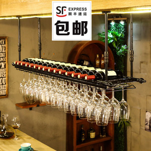 红酒杯架倒挂家用欧式酒吧台红酒架摆件创意高脚杯架悬挂式酒杯架