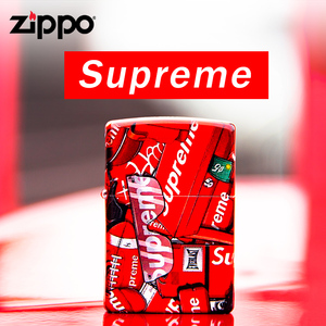 打火机zippo正版芝宝supreme正品男士个性创意奢侈火机zppo收藏级