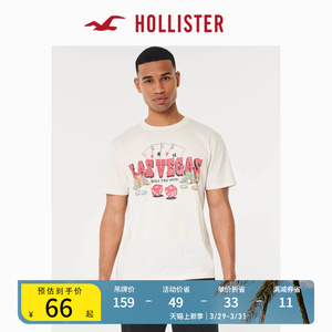 Hollister24春夏新款情侣美式宽松棉质短袖T恤 男女装 KI323-4002