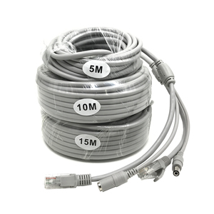 监控网线带电源一体线 网络摄像头连接线 监控延长线5m10m15m20m