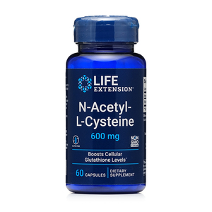 Life Extension N-乙酰-L-半胱氨酸600mg*60粒胶囊NAC转谷胱甘肽