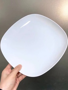 瓦德拉碟白色石瓷盘子上菜碟子25x25厘米西餐简约餐宜家国内代购