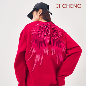 中国设计师原创Ji Cheng吉承 药捻儿3D后背翅膀圆领卫衣 情侣2210