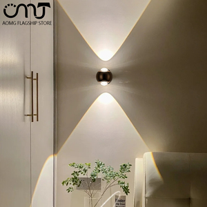 后现代简约客厅水晶壁灯创意个性楼梯过道走廊卧室床头投影壁灯