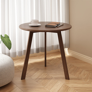 小圆桌沙发边几客厅家用小茶几桌子小户型实木洽谈桌现代简约角几