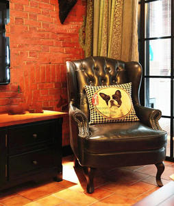 欧式拉扣老虎椅美式真皮单人沙发家具别墅客厅房间沙发卧室小沙发